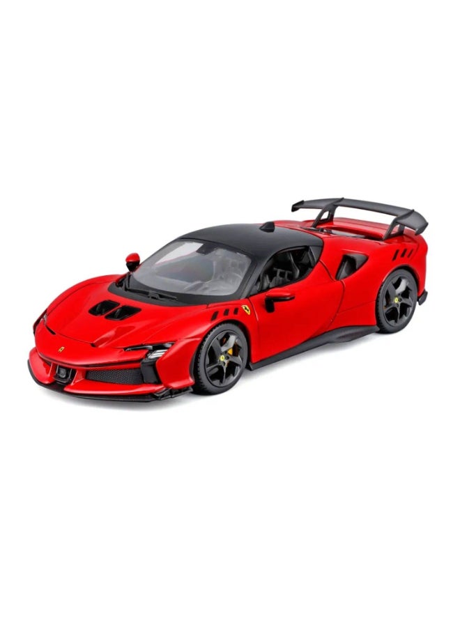 Bburago Race & Play Ferrari SF90 XX Stradale Die-cast Car (1:24, Red/Black) - Image 2
